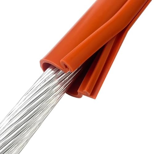 1 m aufsteckbare Hochspannungs-Isolierschutzhülle, elektrische Isolierhüllen für Arbeiten an stromführenden Leitungen, blanke Kabeldrähte, anpassbare isolierte Ummantelung(Red,ID 45mm/1.77in) von RENLXFI