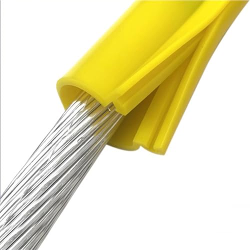 1 m aufsteckbare Hochspannungs-Isolierschutzhülle, elektrische Isolierhüllen für Arbeiten an stromführenden Leitungen, blanke Kabeldrähte, anpassbare isolierte Ummantelung(Yellow,ID 54mm/2.1in) von RENLXFI