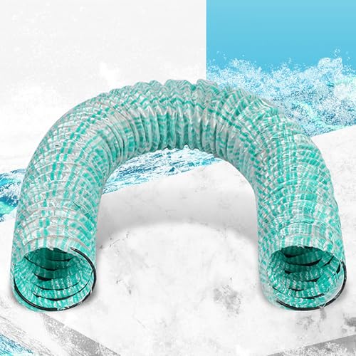 Drainagerohr Anpassbares, Weiches Französisches Infiltrations Abflussrohr, 80mm Perforiertes, Unterirdisches Abflussrohr, Grüner Durchlässiger Wasserabflussschlauch(L 31m(101.7ft)) von RENLXFI