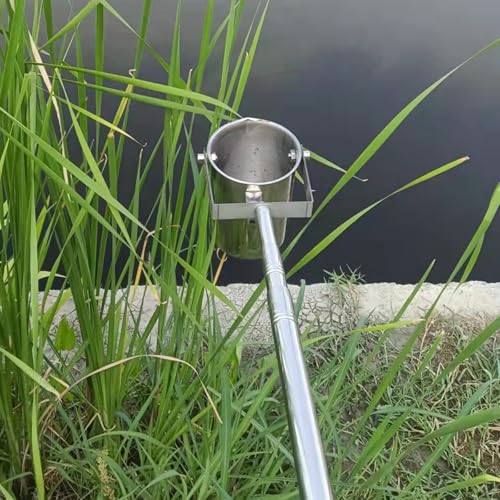 Probennehmer Teleskop-Wasserprobenehmer, 500ml/ 1000ml Edelstahl Flüssigkeits-Probenahme-Set Für Abwasser Seen Flüsse Sammeln Mit Mess-Pendel-Becher, Tragbar(500ML,86-200cm(33.9-78.7in)) von RENLXFI