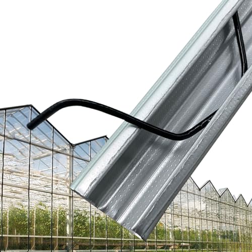 RENLXFI 5 10 15 20 25 30 35 40 45 50 Set 2 M Aluminiumschiene Und Federdraht Für Die Befestigung Von Polyfolie Oder Schattentuch Im Gewächshaus Mit Befestigungsschrauben(20 Pack) von RENLXFI