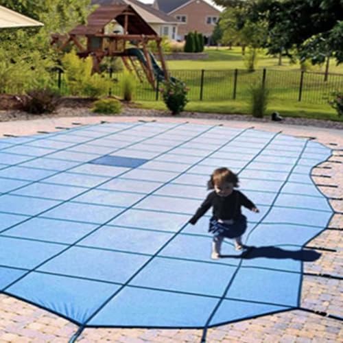 RENLXFI Abdeckplane Pool Sicherheits Poolabdeckungen Für Eingebaute Pools, 1 2 3 4 5 6 7 8 9 10 M, Anpassbare Runde Winterabdeckung Für Schwimmbäder, Staubdicht(Blue,Dia 22ft/6.7m) von RENLXFI