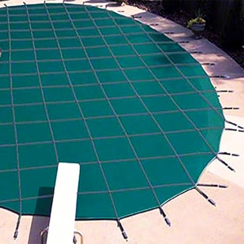 RENLXFI Abdeckplane Pool Sicherheits Poolabdeckungen Für Eingebaute Pools, 1 2 3 4 5 6 7 8 9 10 M, Anpassbare Runde Winterabdeckung Für Schwimmbäder, Staubdicht(Green,Dia 31ft/9.4m) von RENLXFI