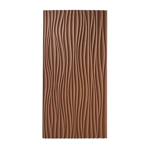 RENLXFI Deckenpaneele Deckenplatten Wave Board Strukturierte 3D Wandpaneele, 1200 X 600 Moderne Pu Tapetenfliesen Hintergrundverkleidung Für Schlafzimmer Kopfteil Badezimmer(Red B,1 Pack) von RENLXFI