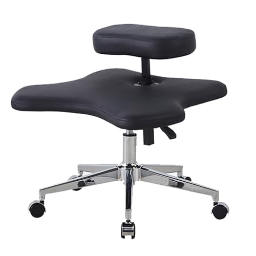 kniestuhl ergonomisch Sitzender Kniestuhl mit gekreuzten Beinen und Rollen, ergonomischer, höhenverstellbarer Bürohocker, Affen-Kniestuhl für zu Hause, Yoga-Enthusiasten, Meditationsfanatiker, Arbeite von RENLXFI