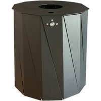 RENNER Abfallbehälter mit Ascher Typ 7007-40, 50 Liter, anthrazitgrau RENNER Abfallbehälter mit Ascher Typ 7007-40, 50 Liter, anthrazitgrau von RENNER