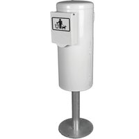 RENNER Hundetoilette Typ 7077-01 mit integriertem Beutelspender und Behälter, zum Aufschrauben, anthrazit-eisenglimmer von RENNER