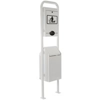 RENNER Hundetoilette Typ 7077-30 mit integriertem Beutelspender, Behälter u. Rohrrahmen-Ständer, anthrazit-eisenglimmer RENNER Hundetoilette Typ 7077-30 mit integriertem Beutelspender, Behälter u. Rohrrahmen-Ständer, anthrazit-eisenglimmer von RENNER