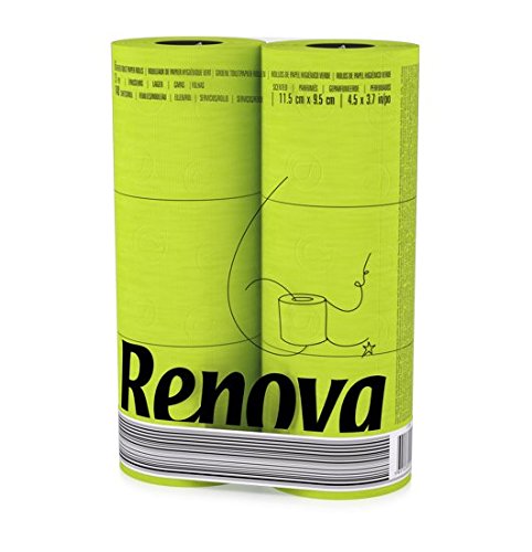 24 Rollen Renova farbiges Toilettenpapier - Grün von RENOVA