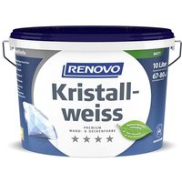Renovo - Premium Wand- und Deckenfarbe Kristallweiss matt 10,0 Ltr. von RENOVO