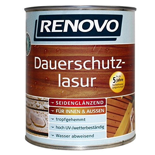 2,5L RENOVO Dauerschutzlasur 8412 Teak Lasur Holzlasur von Renovo