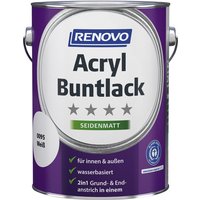 RENOVO Acryl-Buntlack, weiß RAL 0095, seidenmatt, 2,5l - weiss von RENOVO