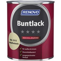 RENOVO Buntlack hochglänzend, hellelfenbein RAL 1015 - weiss von RENOVO