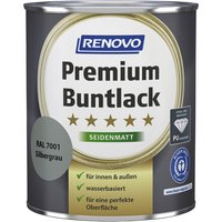 RENOVO Buntlack seidenmatt »Premium«, silbergrau RAL 7001 - silberfarben von RENOVO