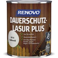 RENOVO Dauerschutzlasur seidenglänzend »PLUS«, kalkweiss von RENOVO