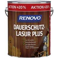 RENOVO Dauerschutzlasur seidenglänzend »PLUS«, teak, 4,8 l - braun von RENOVO