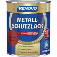 RENOVO Metallschutzlack hochglänzend, feuerrot RAL 3000 von RENOVO