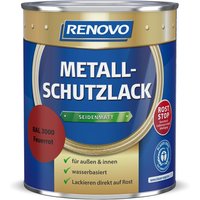 RENOVO Metallschutzlack seidenmatt, feuerrot RAL 3000 von RENOVO