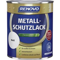 RENOVO Metallschutzlack seidenmatt, weiß RAL 0095 - weiss von RENOVO