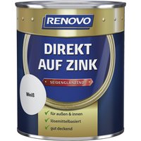 RENOVO Speziallack seidenglänzend »Direkt auf Zink«, weiss RAL 0095 von RENOVO