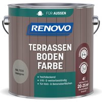 RENOVO Terrassenbodenfarbe, wb 4,0L steingrau RAL 7030 von RENOVO