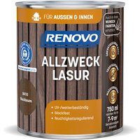 RENOVO Allzwecklasur, wb 750ml nussbaum 8410 - braun von RENOVO