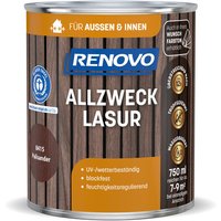 RENOVO Allzwecklasur, wb 750ml palisander 8415 - braun von RENOVO