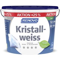 RENOVO Wand- und Deckenfarbe, »Kristallweiß«, matt, 12,5l - weiss von RENOVO