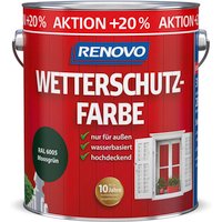 RENOVO Wetterschutzfarbe, 3 l, moosgrün RAL 6005 - gruen von RENOVO