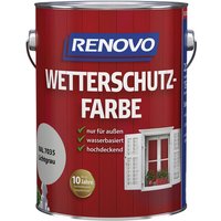 RENOVO Wetterschutzfarbe seidenglänzend, lichtgrau RAL 7035 von RENOVO