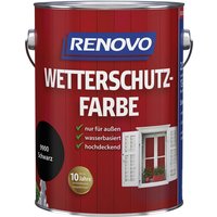 RENOVO Wetterschutzfarbe seidenglänzend, schwarz von RENOVO