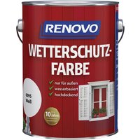 RENOVO Wetterschutzfarbe seidenglänzend, weiss RAL 0095 von RENOVO