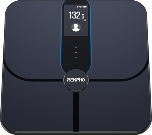 RENPHO Elis Nova Smart Body Scale Smart WifiKörperwaage mit WiFi & Bluetooth – Körperfettwaage mit App-Integration, 13 Messwerte für Gewicht, Körperfett, Muskelmasse von RENPHO