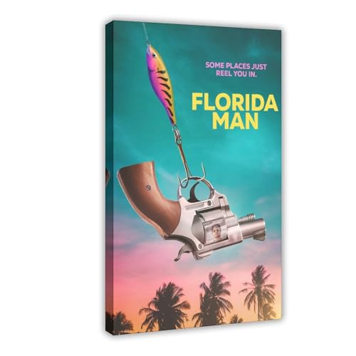 RENQIDD Florida-Mann-TV-Serie-Poster, Leinwand-Poster, Wandkunst, Dekordruck, Bild Gemälde für Wohnzimmer, Schlafzimmer, Dekoration, 60 x 90 cm von RENQIDD