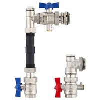 Anschluss-Set für Wärmezähler mit 3/4 Zoll-Gewinde - 110 mm - Winkelform Anschluss-Set für Wärmezähler mit 3/4 Zoll-Gewinde - 110 mm - Winkelform von RENSCHLER