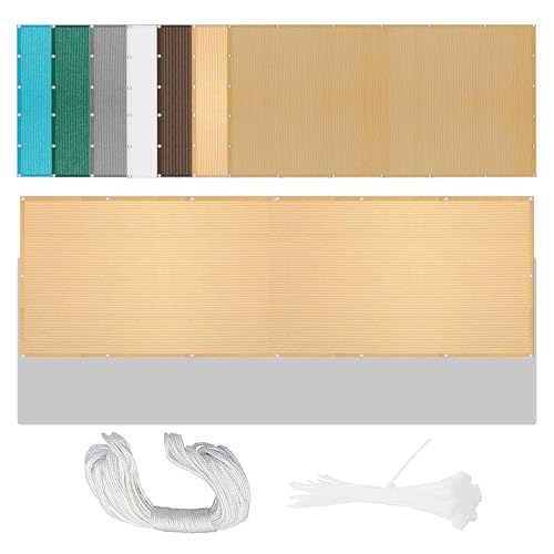 Sonnensegel Atmungsaktiv Nach Maß 343 x 370 cm Rechteckig Atmungsaktiv 98% UV Schutz Balkonbespannung Reißfest Vielen Größen mit Spannseilen für Terrasse Camping, Creme Farben Sonnensegel Atmungsaktiv Nach Maß 343 x 370 cm Rechteckig Atmungsaktiv 98% UV Schutz Balkonbespannung Reißfest Vielen Größen mit Spannseilen für Terrasse Camping, Creme Farben von RENWEIWEI