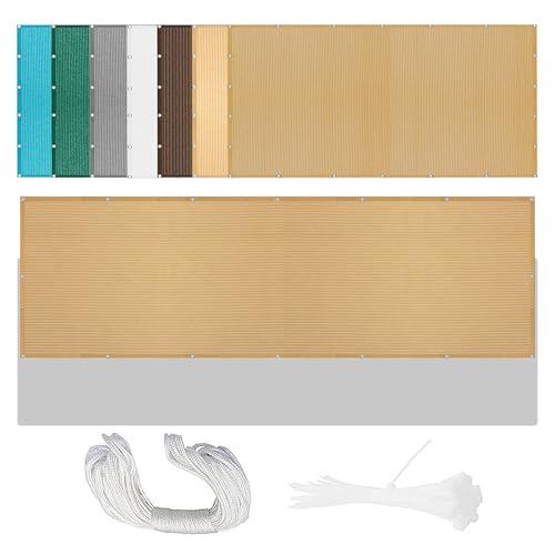 Sonnensegel Atmungsaktiv Nach Maß 345 x 345 cm Rechteckig Atmungsaktiv 98% UV Schutz Balkonbespannung Reißfest Vielen Größen mit Spannseilen für Terrasse Camping, Sandgelb Sonnensegel Atmungsaktiv Nach Maß 345 x 345 cm Rechteckig Atmungsaktiv 98% UV Schutz Balkonbespannung Reißfest Vielen Größen mit Spannseilen für Terrasse Camping, Sandgelb von RENWEIWEI