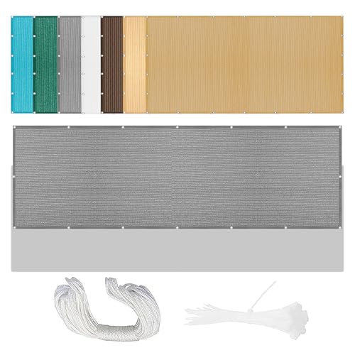 Sonnensegel Atmungsaktiv Nach Maß 360 x 367 cm Rechteckig Atmungsaktiv 98% UV Schutz Balkonbespannung Reißfest Vielen Größen mit Spannseilen für Terrasse Camping, Hellgrau Sonnensegel Atmungsaktiv Nach Maß 360 x 367 cm Rechteckig Atmungsaktiv 98% UV Schutz Balkonbespannung Reißfest Vielen Größen mit Spannseilen für Terrasse Camping, Hellgrau von RENWEIWEI