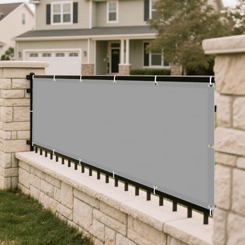 Sonnensegel Wasserfest 170 x 515 cm Rechteckig Wasserdicht 98% UV Schutz Sonnenschutz Schutzplane inkl Befestigungsseile für Patio Balkon Terrasse Camping, Hellgrau Sonnensegel Wasserfest 170 x 515 cm Rechteckig Wasserdicht 98% UV Schutz Sonnenschutz Schutzplane inkl Befestigungsseile für Patio Balkon Terrasse Camping, Hellgrau von RENWEIWEI