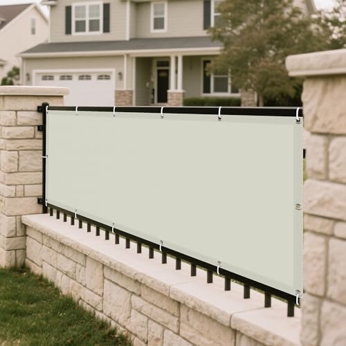 Sonnensegel Wasserfest 190 x 455 cm Rechteckig Wasserdicht 98% UV Schutz Sonnenschutz Schutzplane inkl Befestigungsseile für Patio Balkon Terrasse Camping, Beige Sonnensegel Wasserfest 190 x 455 cm Rechteckig Wasserdicht 98% UV Schutz Sonnenschutz Schutzplane inkl Befestigungsseile für Patio Balkon Terrasse Camping, Beige von RENWEIWEI