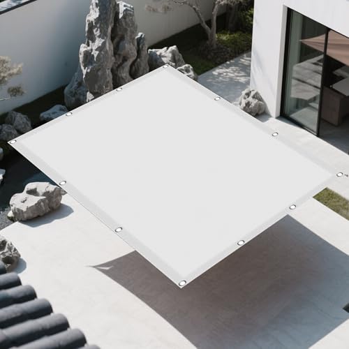Sonnensegel 200 x 700 cm Rechteckig Wasserdicht 98% UV Schutz Schattierungsnetz Mesh Tarp mit Ösen Sichtschutz Reißfest Wetterfest Ohne Bohren für Außenbereich Garten, Weiß Sonnensegel 200 x 700 cm Rechteckig Wasserdicht 98% UV Schutz Schattierungsnetz Mesh Tarp mit Ösen Sichtschutz Reißfest Wetterfest Ohne Bohren für Außenbereich Garten, Weiß von RENXTAO