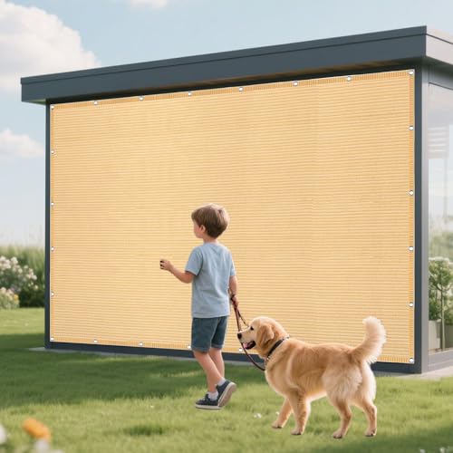 Sonnensegel Sonnenschutz 350 x 540 cm Rechteckig Atmungsaktiv 98% UV Schutz Baldachin Garten Segel mit Spannseilen mit Ösen für Garten Balkon, Creme Farben Sonnensegel Sonnenschutz 350 x 540 cm Rechteckig Atmungsaktiv 98% UV Schutz Baldachin Garten Segel mit Spannseilen mit Ösen für Garten Balkon, Creme Farben von RENXTAO