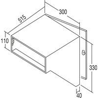Renz - Durchwurfbriefkasten schräg,300x330x515 mm,Mauerstärke 535mm,Stahl verzinkt von RENZ