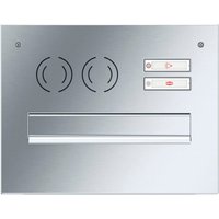 Renz - Frontplatte eckig passend zu Unterputz Briefkasten 360x280mm, Edelstahl gebürstet von RENZ