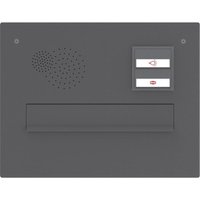 Renz - Frontplatte eckig passend zu Unterputz Briefkasten 360x280mm, Stahl anthrazitgrau von RENZ