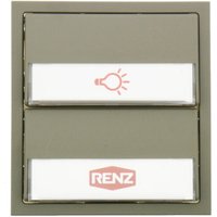 Tastenmodul mit 1 Lichttaster + 1 Klingeltaster-Graualuminium (ral 9007) 97-9-85274 - Renz von RENZ