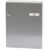 Renz - Tür-Durchwurfbriefkasten serie 17, 260 x 330 x 100 mm, Stahl ral 9007 von RENZ