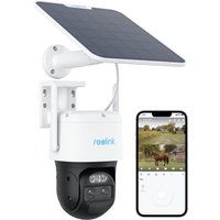 Reolink - 2K 4MP 4G lte Dual-Objektiv Überwachungskamera mit Auto-Zoom und Tracking, Weitwinkelobjektiv & Teleobjektiv, mit Solarpanel von REOLINK