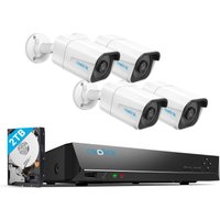 Reolink - 4K Überwachungskamera Aussen Set, Smarter Personenerkennung und Fahrzeugerkennung 8CH Videoüberwachung mit 4X 8MP PoE ip Kamera und 2TB hdd von REOLINK