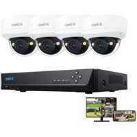 6K 12MP IK10 PoE Überwachungskamera Set Outdoor, 4X 12MP IK10 PoE Überwachungskamera+8CH nvr mit 2TB hdd, 145° Blickwinkel, Smart-Erkennung, von REOLINK